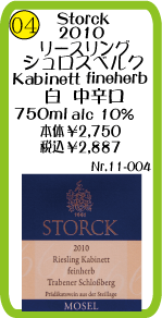 Storck リースリング　シュロスベルク　カビネット